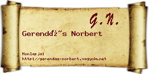 Gerendás Norbert névjegykártya