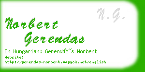 norbert gerendas business card